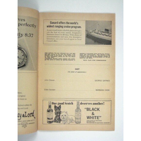 Playbill Any Wednesday Barbara Cook George Gaynes Music Box Theater 1965 - Picture 4 of 6